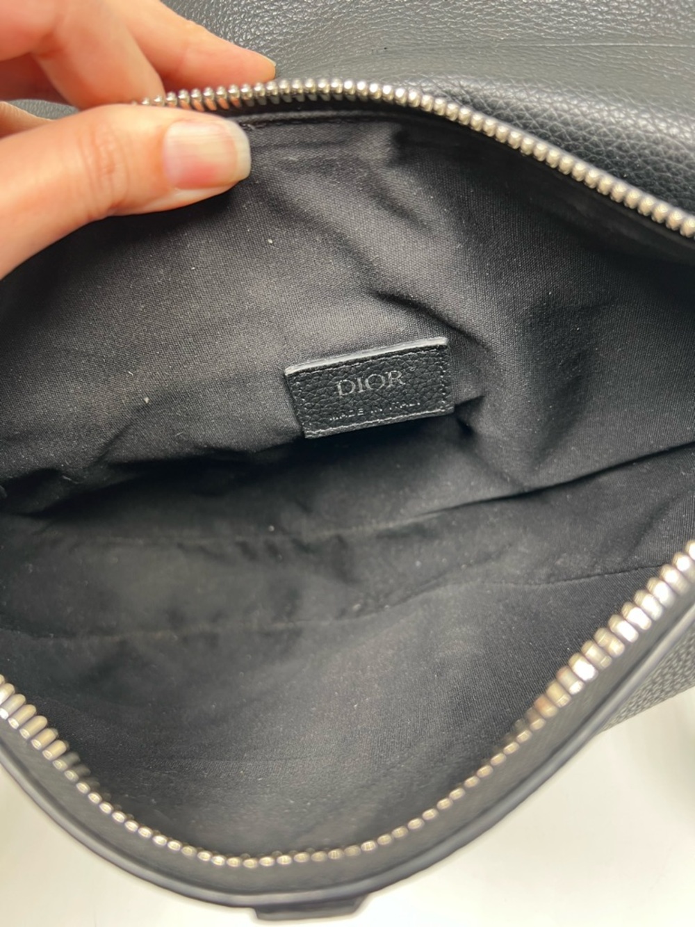 Dior Saddle Crossbody Bag Leather Black - Picture 6 of 11